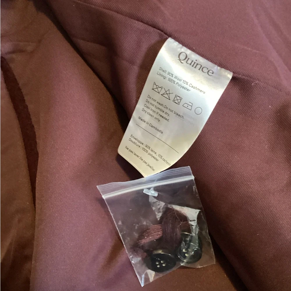 Quince Cashmere and Wool blend Classic single breasted coat - Picture 6 of 6